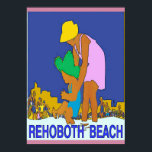 Rehoboth Beach Art Deco Mum Child Poster<br><div class="desc">Rehoboth Beach Art Deco</div>