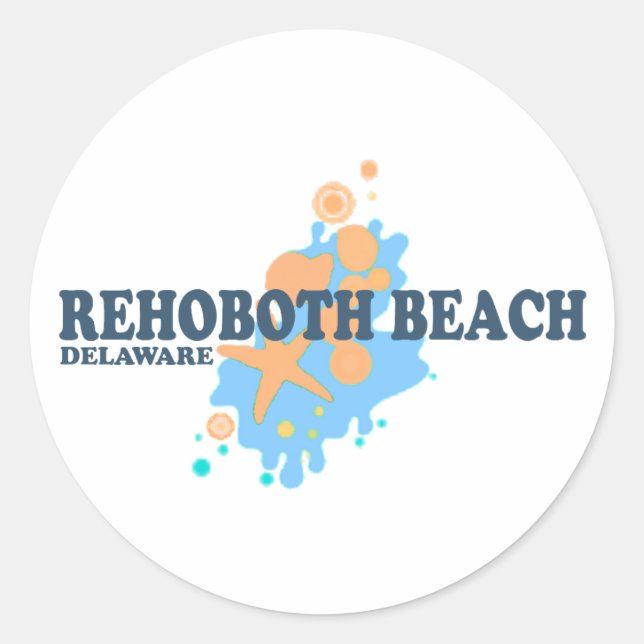 Rehoboth Beach. Classic Round Sticker (Front)