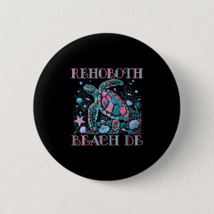 Rehoboth Beach De Turtle Lover Colorful Beach Souv 6 Cm Round Badge