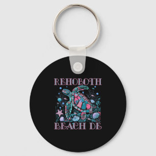 Rehoboth Beach De Turtle Lover Colorful Beach Souv Key Ring