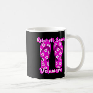 Rehoboth Beach Delaware Coastal Seashore Pink Flip Coffee Mug