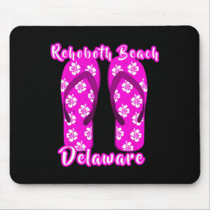 Rehoboth Beach Delaware Coastal Seashore Pink Flip Mouse Pad