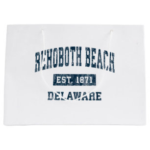 Rehoboth Beach Delaware DE Vintage Sports Design N Large Gift Bag