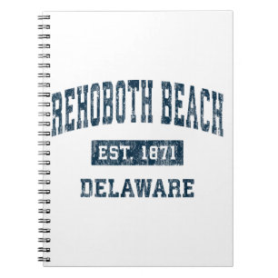 Rehoboth Beach Delaware DE Vintage Sports Design N Notebook