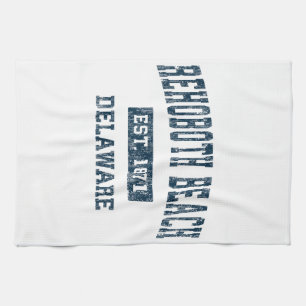 Rehoboth Beach Delaware DE Vintage Sports Design N Tea Towel