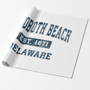 Rehoboth Beach Delaware DE Vintage Sports Design N Wrapping Paper