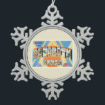 Rehoboth Beach Delaware DE Vintage Travel Postcard Snowflake Pewter Christmas Ornament<br><div class="desc">Rehoboth Beach,  Delaware DE

A nostalgic,  vintage travel souvenir postcard image,  an authentic retro design. Greetings from The American Travelogue Virtual Touring Company!</div>