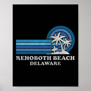 Rehoboth Beach Delaware Family Summer Vacation Vin Poster