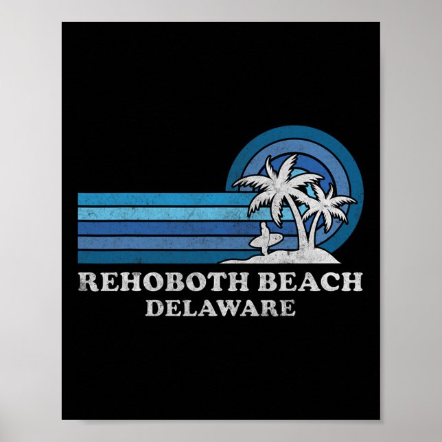 Rehoboth Beach Delaware Family Summer Vacation Vin Poster (Front)