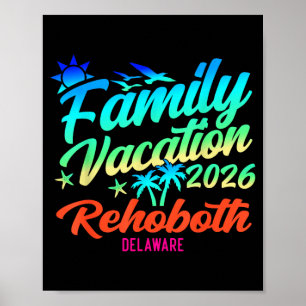 Rehoboth Beach Delaware Family Vacation Summer Poster