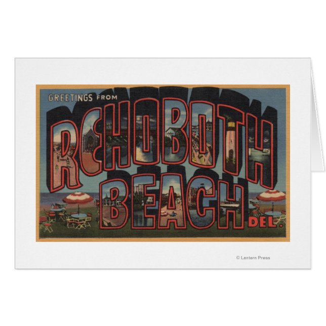Rehoboth Beach, Delaware - Large Letter Scenes (Front Horizontal)