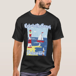 Rehoboth Beach Delaware Lighthouse Nautical Coasta T-Shirt