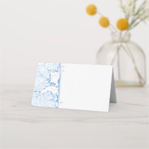 Rehoboth Beach Delaware Map Folded Place Card