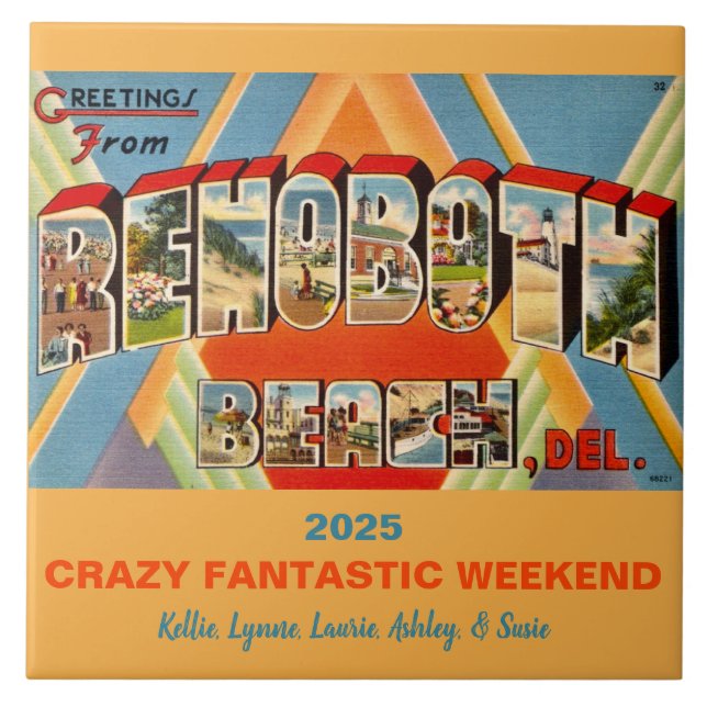 Rehoboth Beach Delaware Memory Ceramic Tile (Front)
