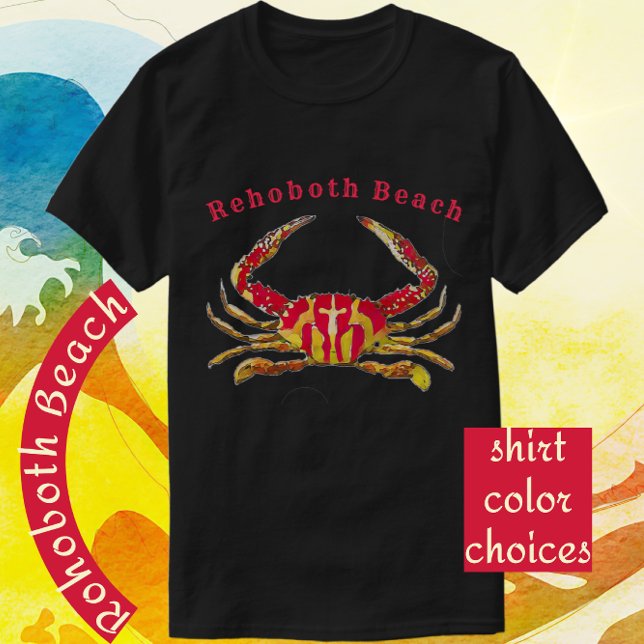 Rehoboth Beach Delaware Red and Gold Ocean Crab Hoodie (Creator Uploaded)