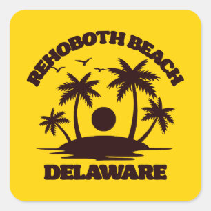 Rehoboth Beach Delaware Square Sticker