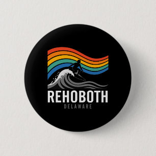 Rehoboth Beach Delaware Surfboarder Surfing Men 6 Cm Round Badge