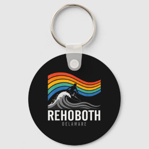 Rehoboth Beach Delaware Surfboarder Surfing Men Key Ring
