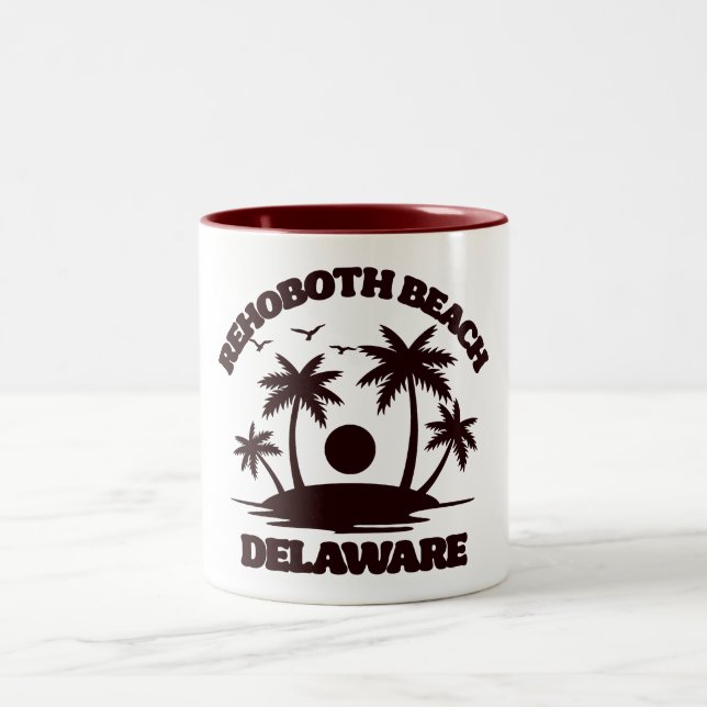 Rehoboth Beach Delaware Two-Tone Coffee Mug (Center)