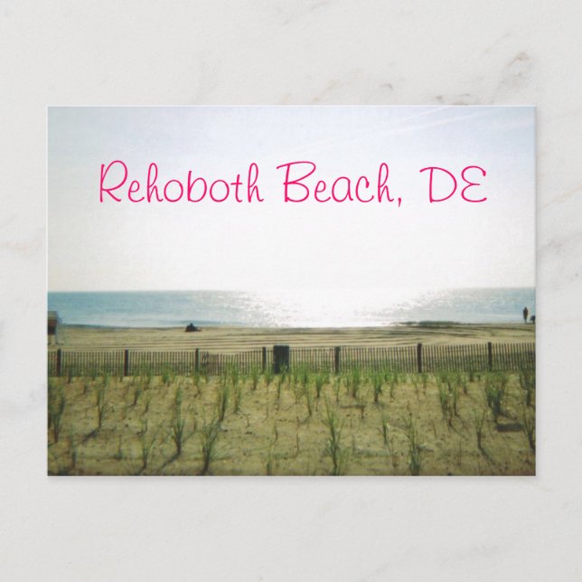 Rehoboth Beach Postcard - Pink Ink (Front)
