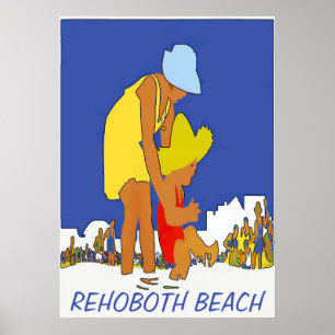 Rehoboth Beach Vintage Style Poster