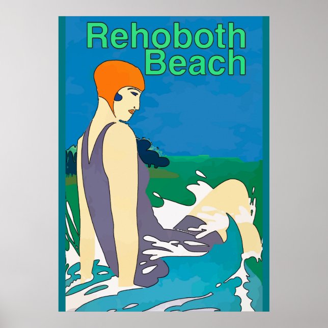 Rehoboth Beach Vintage Style Poster (Front)