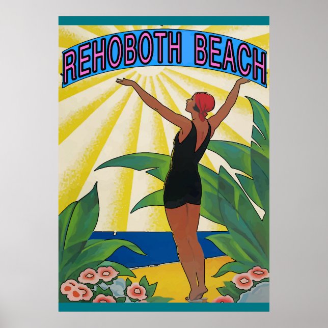 Rehoboth Beach Vintage Style Poster (Front)
