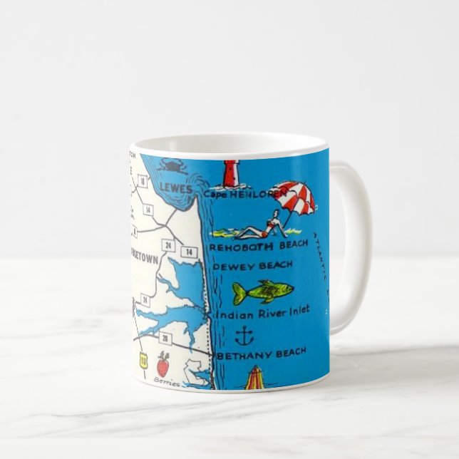 Rehoboth Bethany Beach Delaware Mug (Front Right)