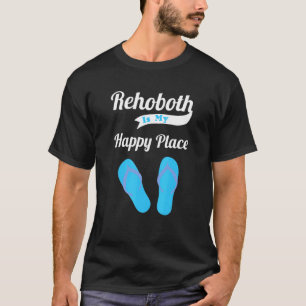 Rehoboth Is My Happy Place Cute Delaware Beach Vac T-Shirt