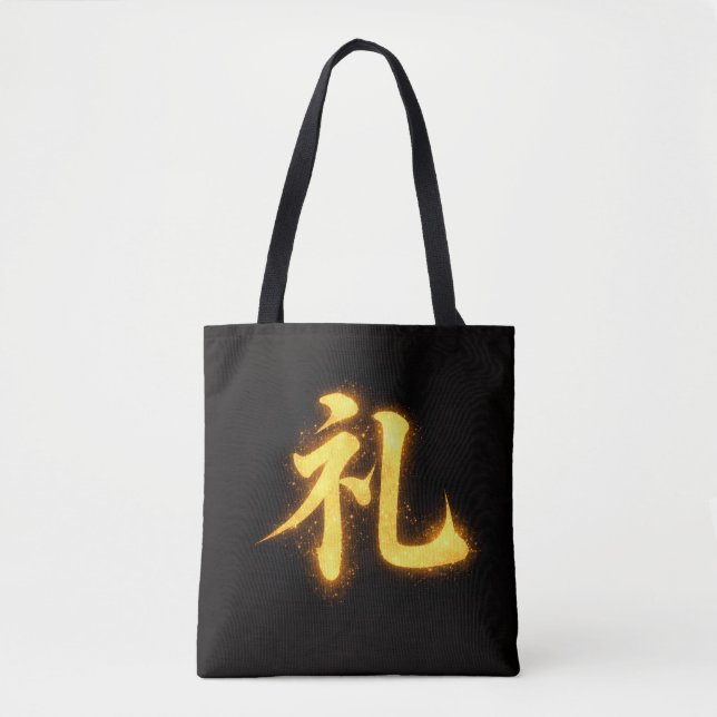 Rei (礼) – One of the Seven Virtues of Bushidō  Tote Bag (Front)