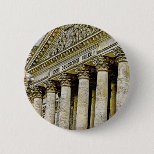 Reichstag / Bundestag, Exterior, Berlin (r3b) 6 Cm Round Badge
