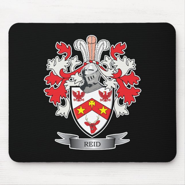 Reid Family Crest Coat of Arms Mouse Pad (Front)