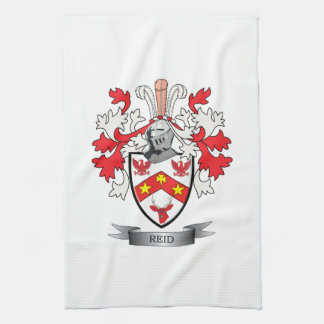Reid Family Crest Coat of Arms Tea Towel