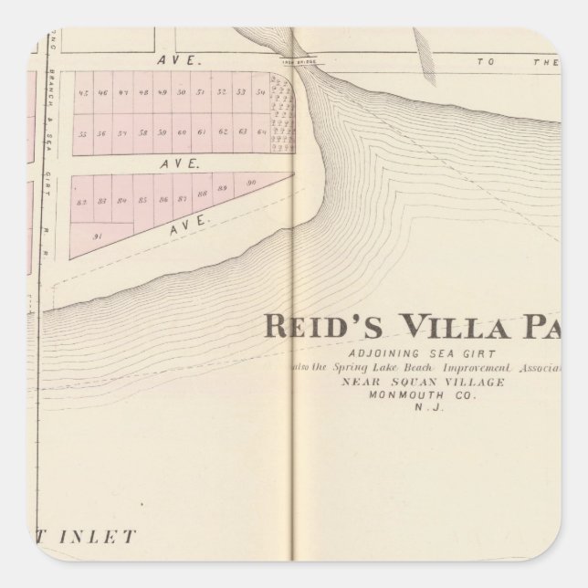 Reid's Villa Park, NJ Square Sticker (Front)