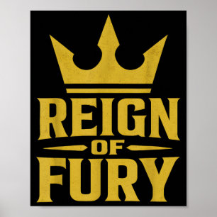 Reign of Fury Martial Arts MMA Boxing Lifestyle Poster