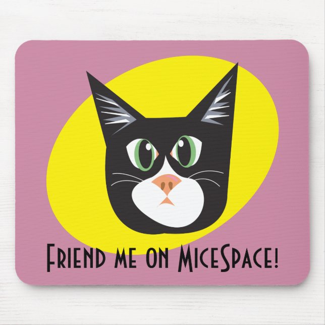 Reigning Cats & Dogs_Furry Faces_Friend Me! Mouse Pad (Front)