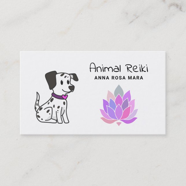 *~* Reiki Animal Energy Healing Communicator Business Card (Front)