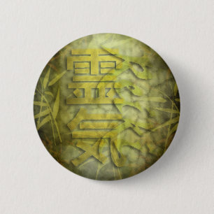 REIKI / bamboo design 6 Cm Round Badge