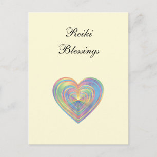 'Reiki Blessings' quote Postcard