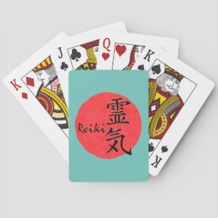 Reiki Calligraphy And Word 1 Playing Cards