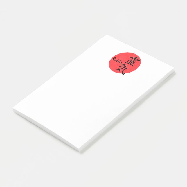 Reiki Calligraphy And Word 1 Post-it Notes (Angled)