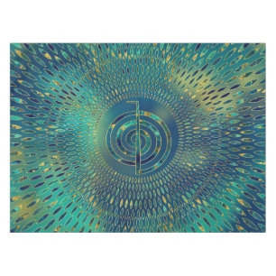 Reiki Cho Ku Rei - gemstone and gold Tablecloth