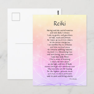 Reiki Connection Poem Art Postcard