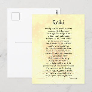 Reiki Connection Poem Art Postcard