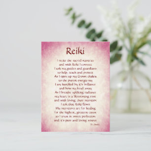 Reiki Connection poem art  Postcard