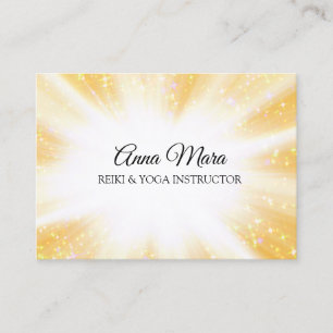 ~ Reiki Energy  Gold Healing Sparkle  Rays Business Card