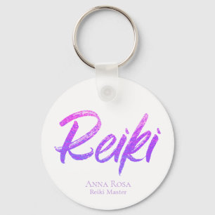 *~* Reiki Energy Healing Iridescent Modern Key Ring
