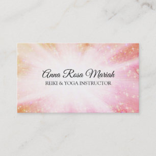 *~* Reiki Energy Healing Rays Bursts Sparkle Business Card