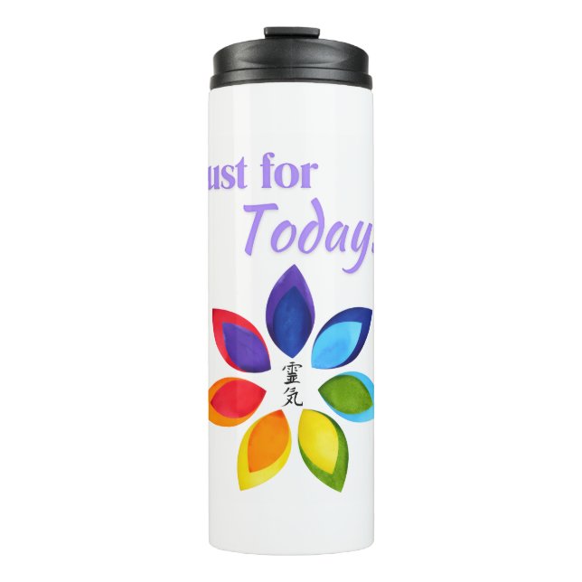 Reiki Flower T-Shirt Thermal Tumbler (Front)