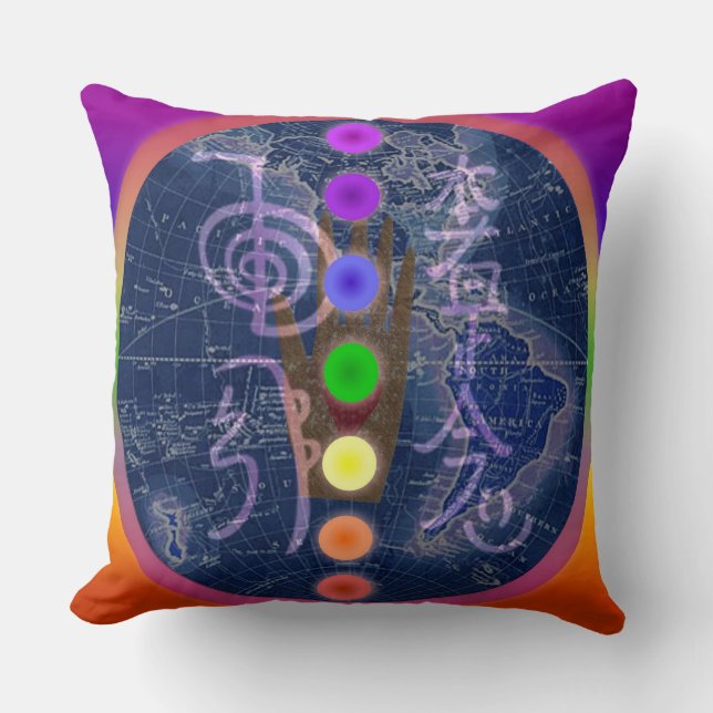 Reiki Globe Chakra Pillow (Front)